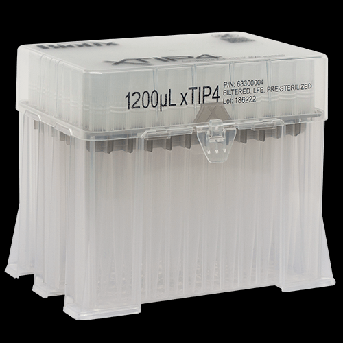  xTIP4 LTS Compatible Pipette Tips 1200 μL Racked, Filtered, Sterilized