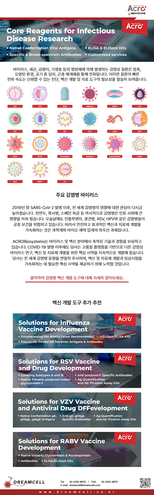ACROBiosystems 감염병 연구 시약 드림셀